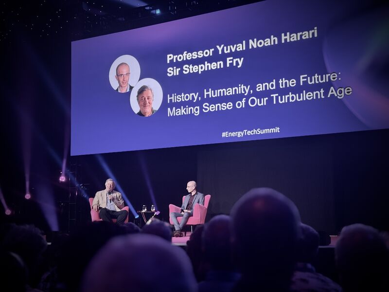 Fry and Harari at the Octopus Energy Tech Summit
